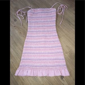 Pink ruched dress.  New with tags.  Size small